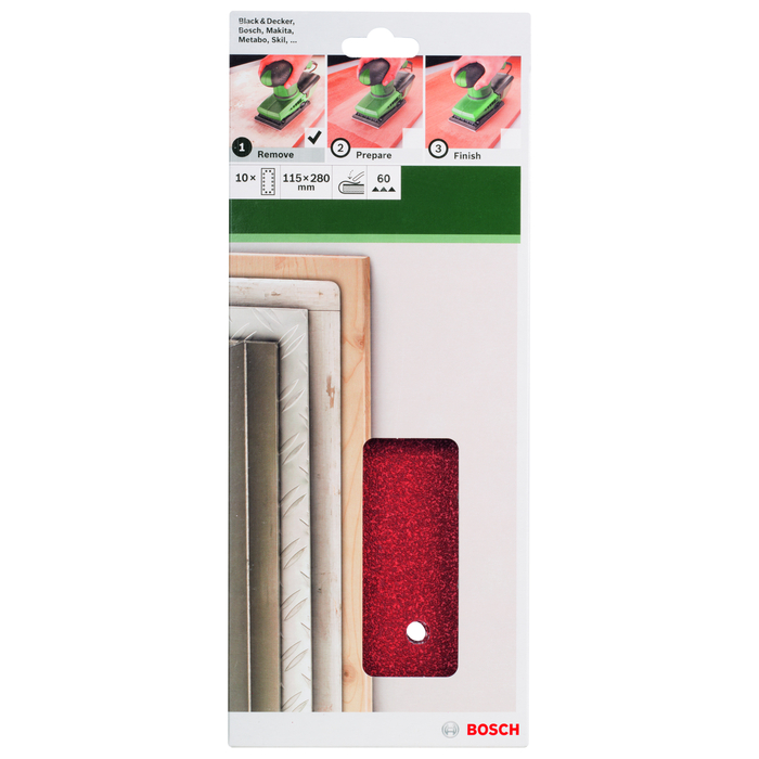 BOSCH Foi abrazive 115x280 mm, R60(10)