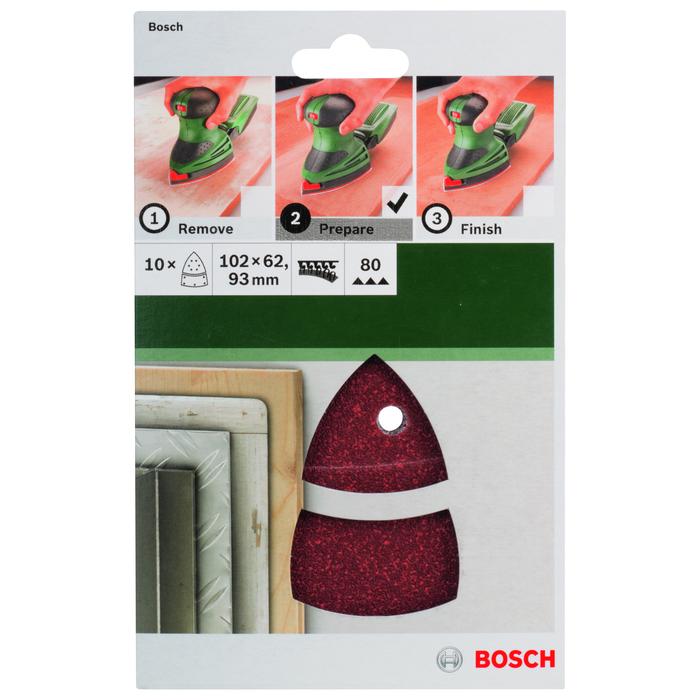 BOSCH Foi abrazive 102x62.93, 11 orificii, G80