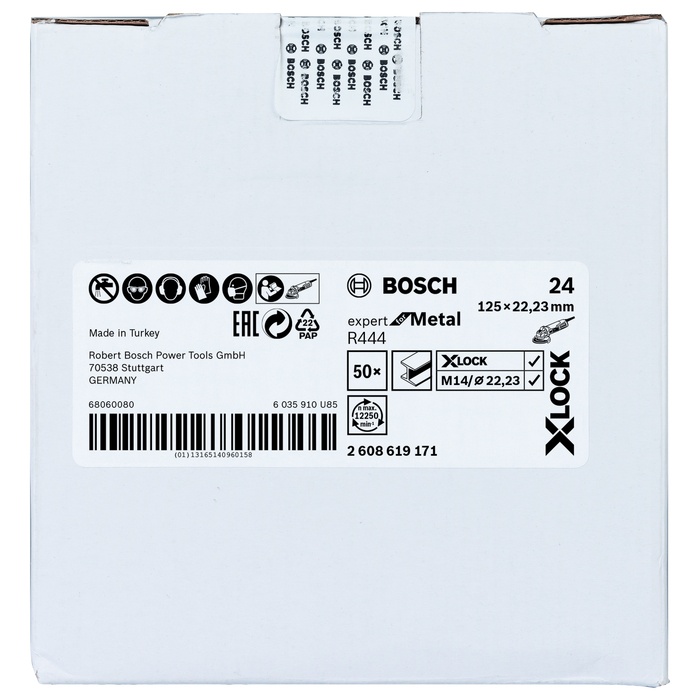BOSCH Set 50 foi de șlefuire Expert for Metal cu X-LOCK