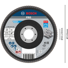 BOSCH Disc de şlefuire evantai X571, Best for Metal