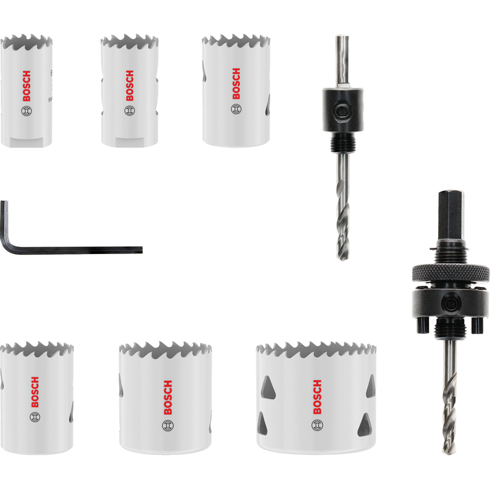 BOSCH Set Carote Multi Material, 24; 27; 32; 35; 40; 52 x 40 mm