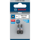 BOSCH Set 2 biți Impact Control 25 mm, PH1