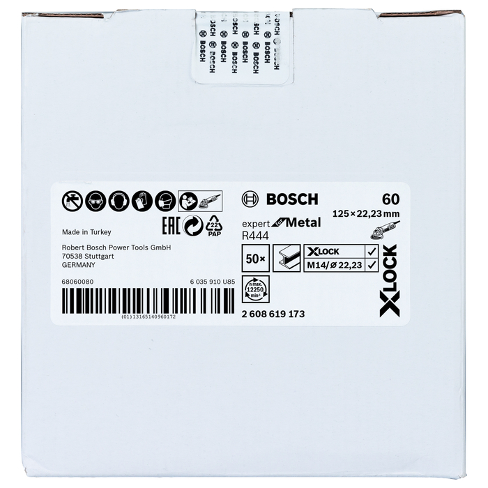 BOSCH Set 50 foi de șlefuire Expert for Metal cu X-LOCK