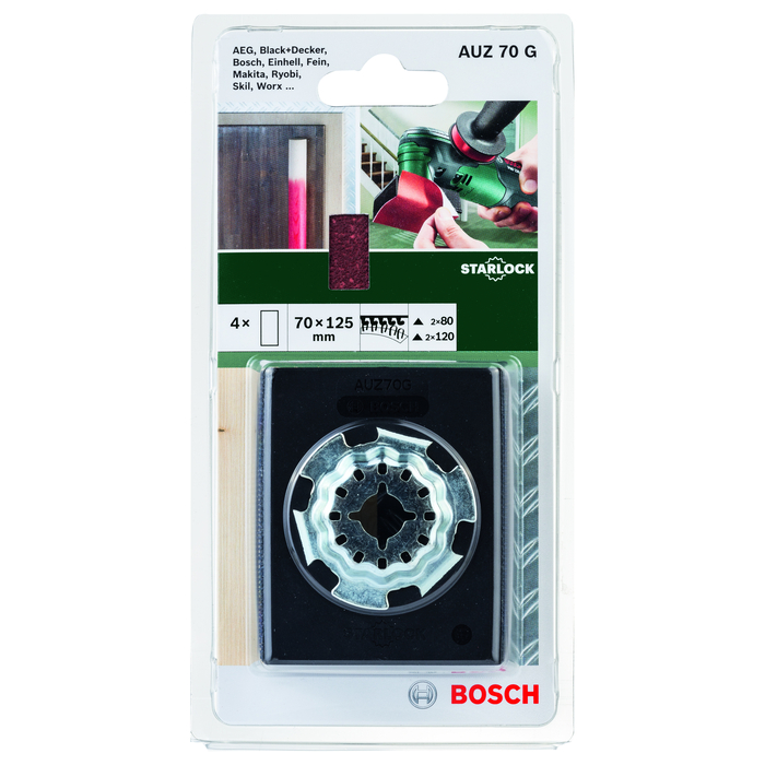 BOSCH Profil de şlefuire Starlock AUZ 70 G cu 4 foi abrazive