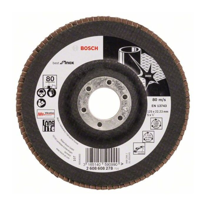 BOSCH Disc de şlefuire evantai Best for Inox