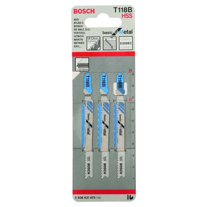 BOSCH Pânză pentru ferăstrău vertical T 118 B