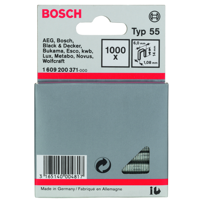 BOSCH Capse cu spate îngust tip 55