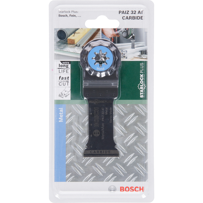 BOSCH Pânză de ferăstrău penetrantă cu carbură, cu intrare directă în material PAIZ 32 AT Metal