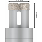 BOSCH Carotă diamantată Dry Speed, Best for Ceramic cu X-LOCK