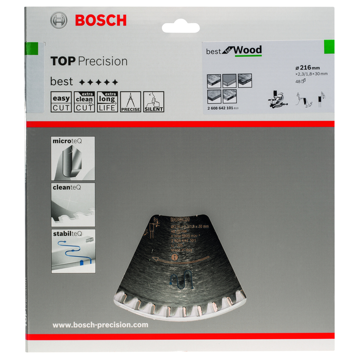 BOSCH Pânză de ferăstrău circular Top Precision Best for Wood