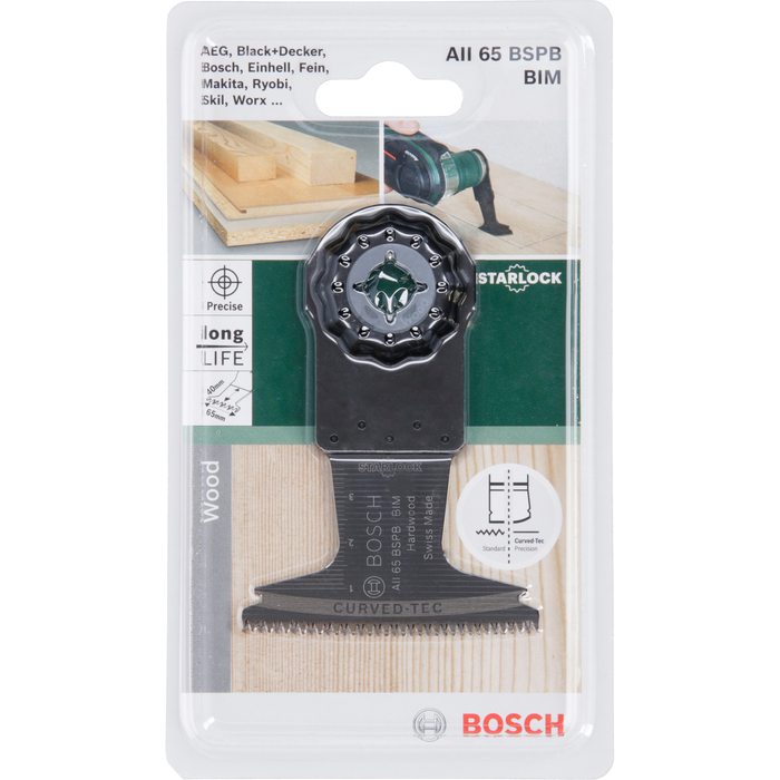 BOSCH Pânză de ferăstrău penetrantă BIM AII 65 BSPB, cu intrare directă în material, Hard Wood