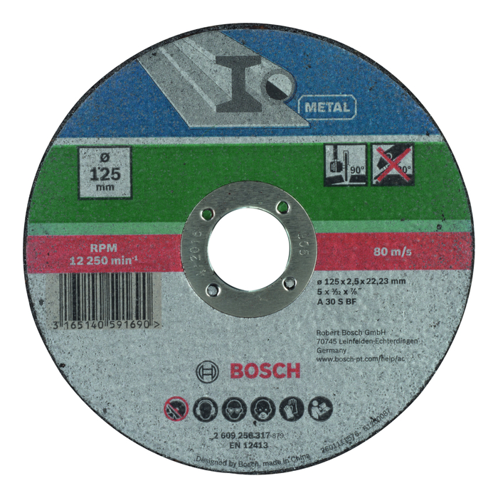 BOSCH DISC TAIERE METAL, 125 x2,5, drept