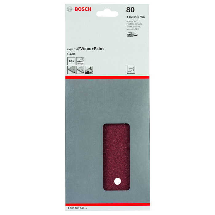 BOSCH Foi abrazive C430, ambalaj de 10 buc.