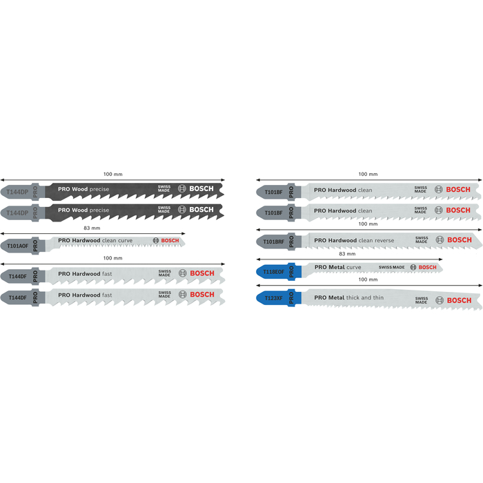 BOSCH Set PRO Wood and Metal, 100 mm, 10 buc.