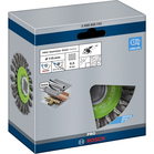 BOSCH Perie sârmă disc împletită cu X-LOCK, Heavy for Inox