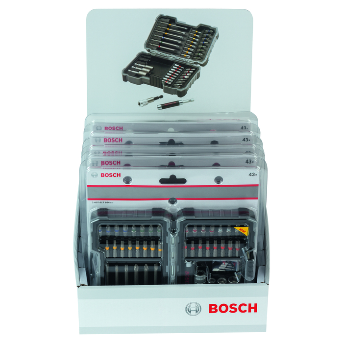 BOSCH Set capete de şurubelniţă şi chei tubulare, 43 buc