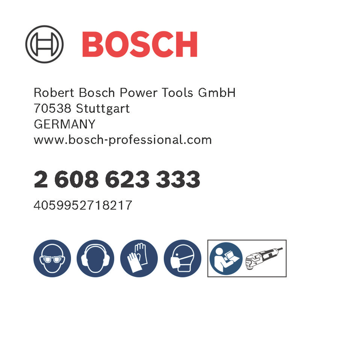 BOSCH Set 50 foi delta PRO F355, 93 x 93 mm, G10 x 80/10 x 120/10 x 180/5 x 240/5 x 320/5 x 400/5 x 600