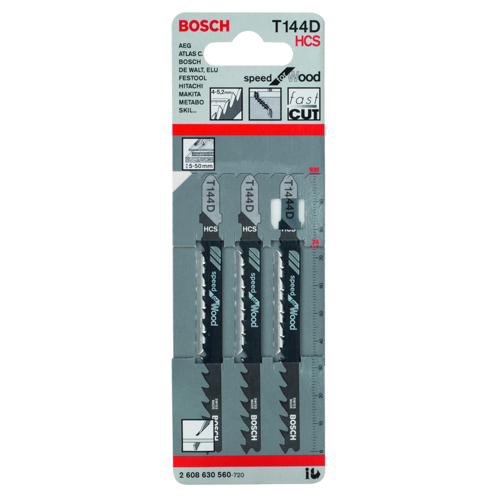BOSCH Set 3 pânze pentru ferăstrău vertical Speed for Wood