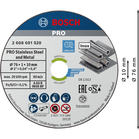 BOSCH Set 5 discuri de tăiere, Expert for Inox