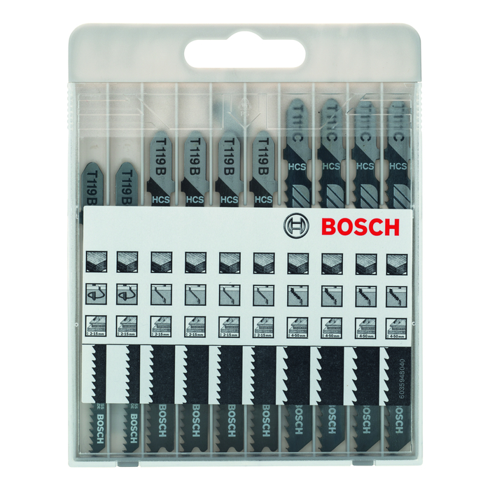 BOSCH Set 10 panze Basic for Wood