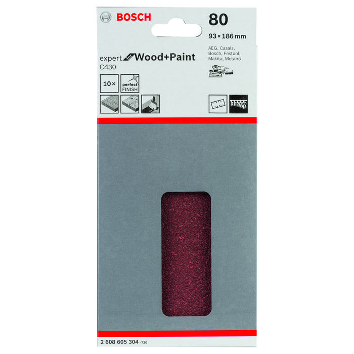 BOSCH Foi abrazive C430, ambalaj de 10 buc.