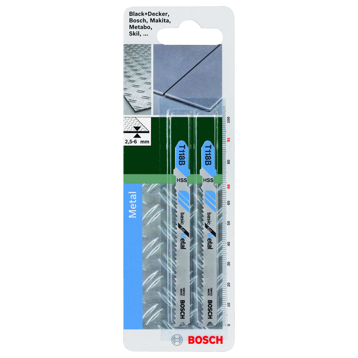 BOSCH Pânză pentru ferăstrău vertical HSS, T 118 BBasic for Metal