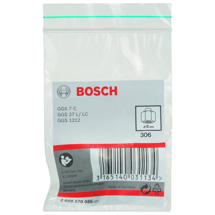 BOSCH Bucşă de prindere cu piuliţă de strângere