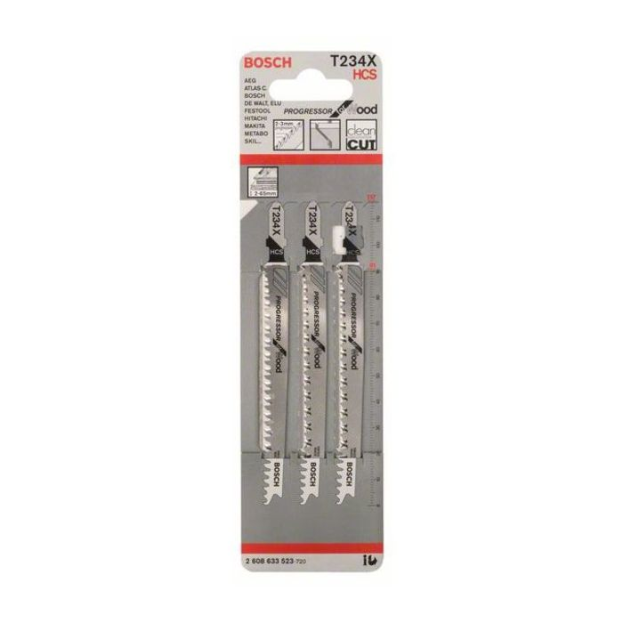 BOSCH Set 3 pânze pentru ferăstrău vertical Progressor for Wood