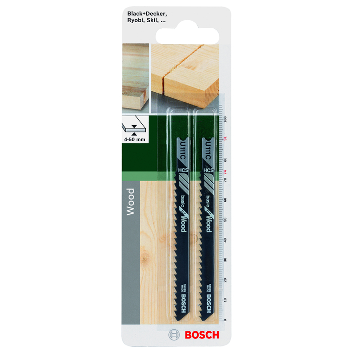 BOSCH Pânză de ferăstrău vertical HCS, U 111 CBasic for Wood