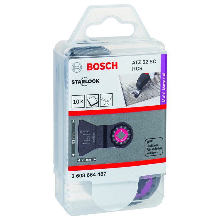 BOSCH Set 10 razuitoare HCS Rigid 52x26 mm STARLOCK