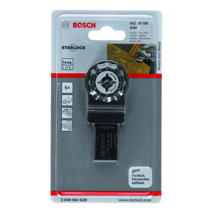 BOSCH Pânză de ferăstrău penetrantă BIM AIZ 20 AB Wood and Metal