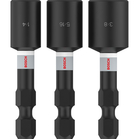 BOSCH Set 3 chei tubulare PRO Impact 1/4