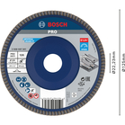 BOSCH Disc de şlefuire evantai X571, Best for Metal