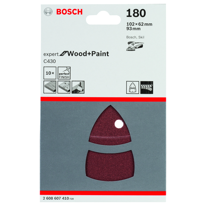 BOSCH Set foi abrazive C470, 10 buc.