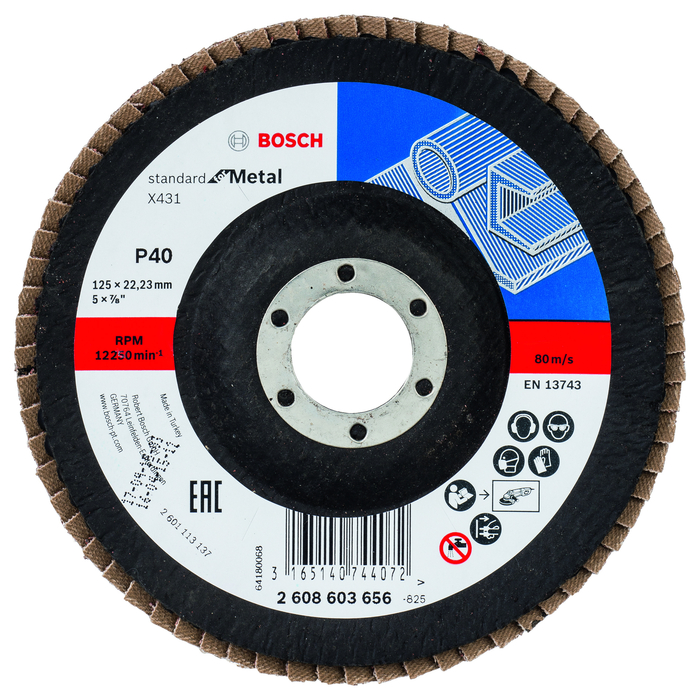 BOSCH Disc de şlefuire evantai X431