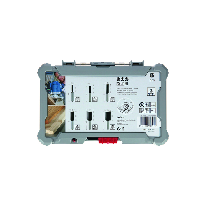 BOSCH Set 6 freze HM tija 6 mm
