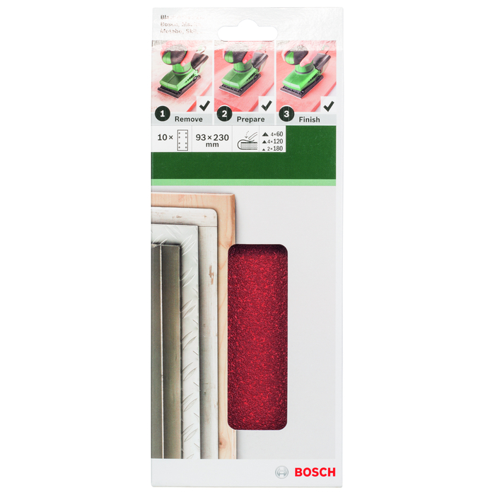 BOSCH Foi abrazive 93x230 mm, R60/R120/R180