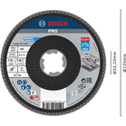 BOSCH Disc evantai Best for Metal 125 mm, R60 cu X-LOCK