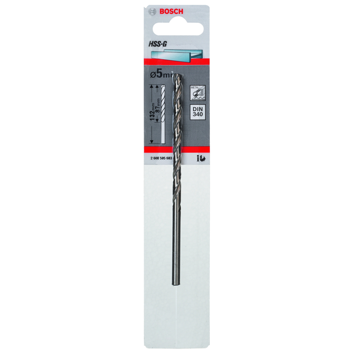 BOSCH Burghiu pentru metal, tip HSS-G, DIN 340