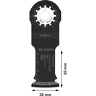 BOSCH Pânză pentru tăieturi cu intrare directă PRO AIZ 32 APIB, 32 x 50 mm, 10 buc.