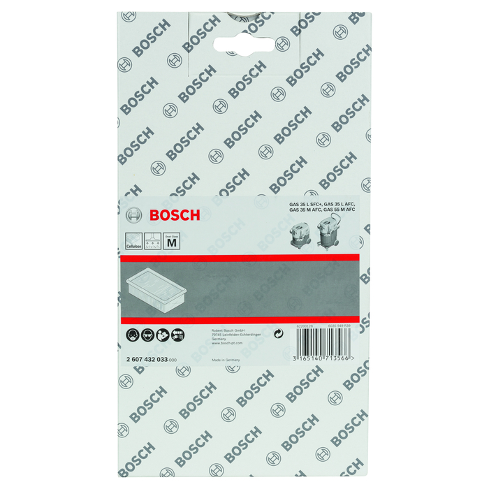 BOSCH Filtru-burduf plat din celuloză