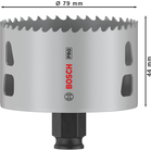 BOSCH Carotă PRO Multi Material PC Plus, 79 mm
