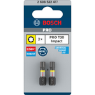 BOSCH Set 2 biți Impact Control 25 mm, T30