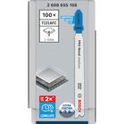 BOSCH Set de 100 pânze de fierăstrău vertical PRO Metal medium T121AFC 92 mm