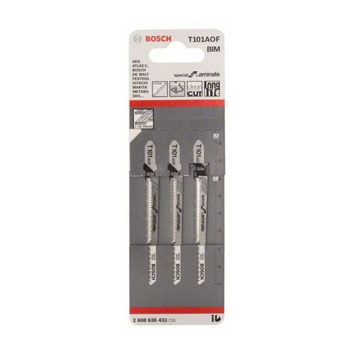 BOSCH Set 3 pânze pentru ferăstrău vertical Special for Laminate