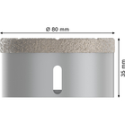 BOSCH Carotă diamantată Dry Speed, Best for Ceramic cu X-LOCK