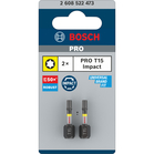BOSCH Set 2 biți Impact Control 25 mm, T15
