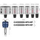 BOSCH Set de carote PRO Multi Material PC Plus, 9 bucăți