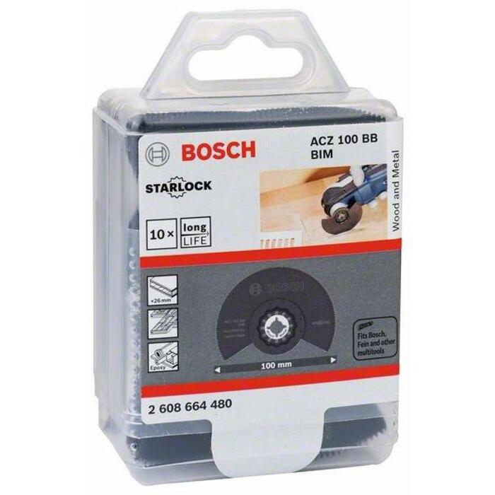 BOSCH Set 10 panze BIM Wood and Metal 100 mm STARLOCK