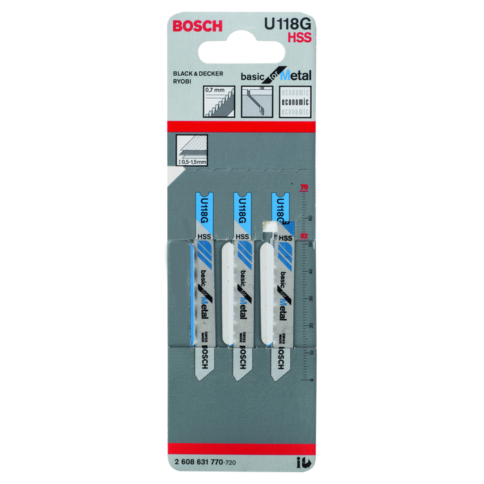 BOSCH Pânză pentru ferăstrău vertical U 118 G